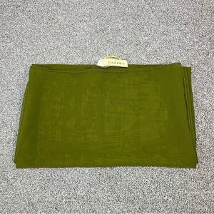 New Vintage Domani Rectangular Scarf Green Sheer Made In Italy 56X35 NWT